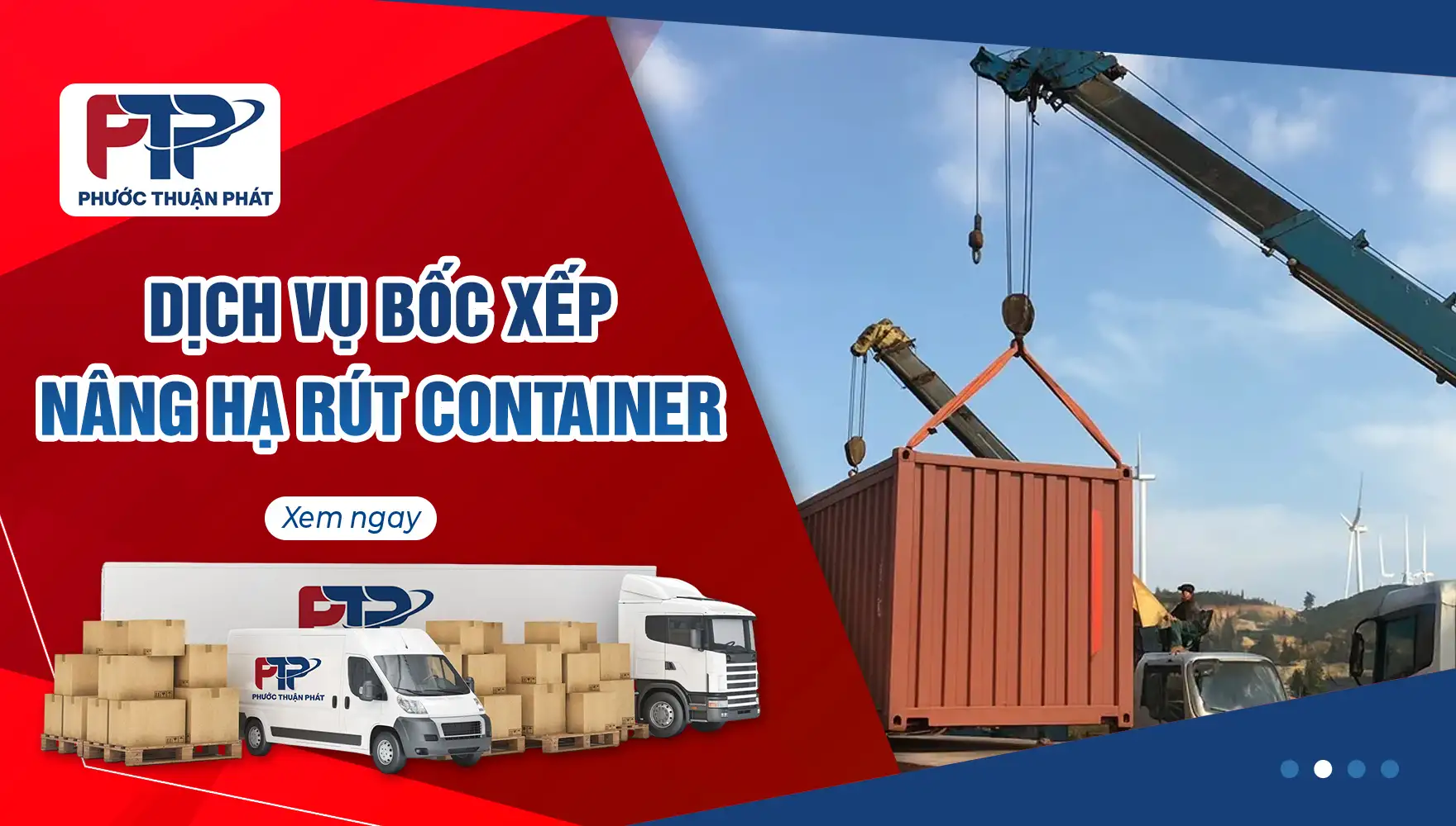 BỐC XẾP NÂNG HẠ RÚT CONTAINER